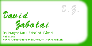 david zabolai business card